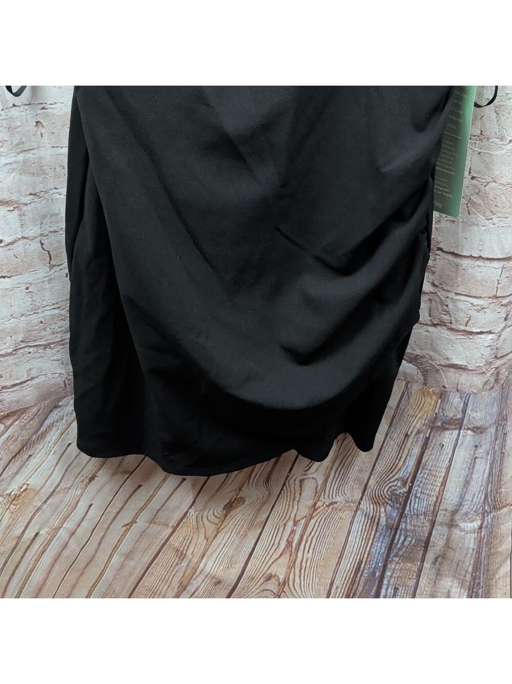 Elegant Black Spaghetti Strap Dress City Triangles XL New Nwt - Picture 2 of 8
